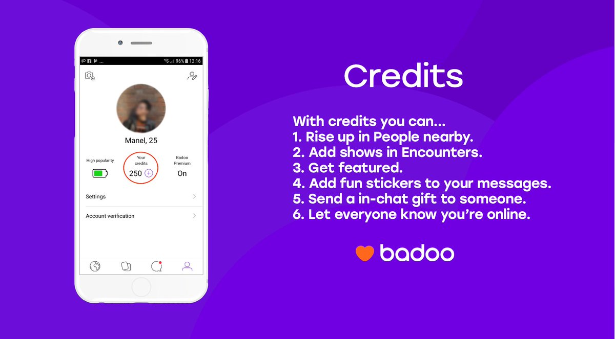 Badoo free credits no survey