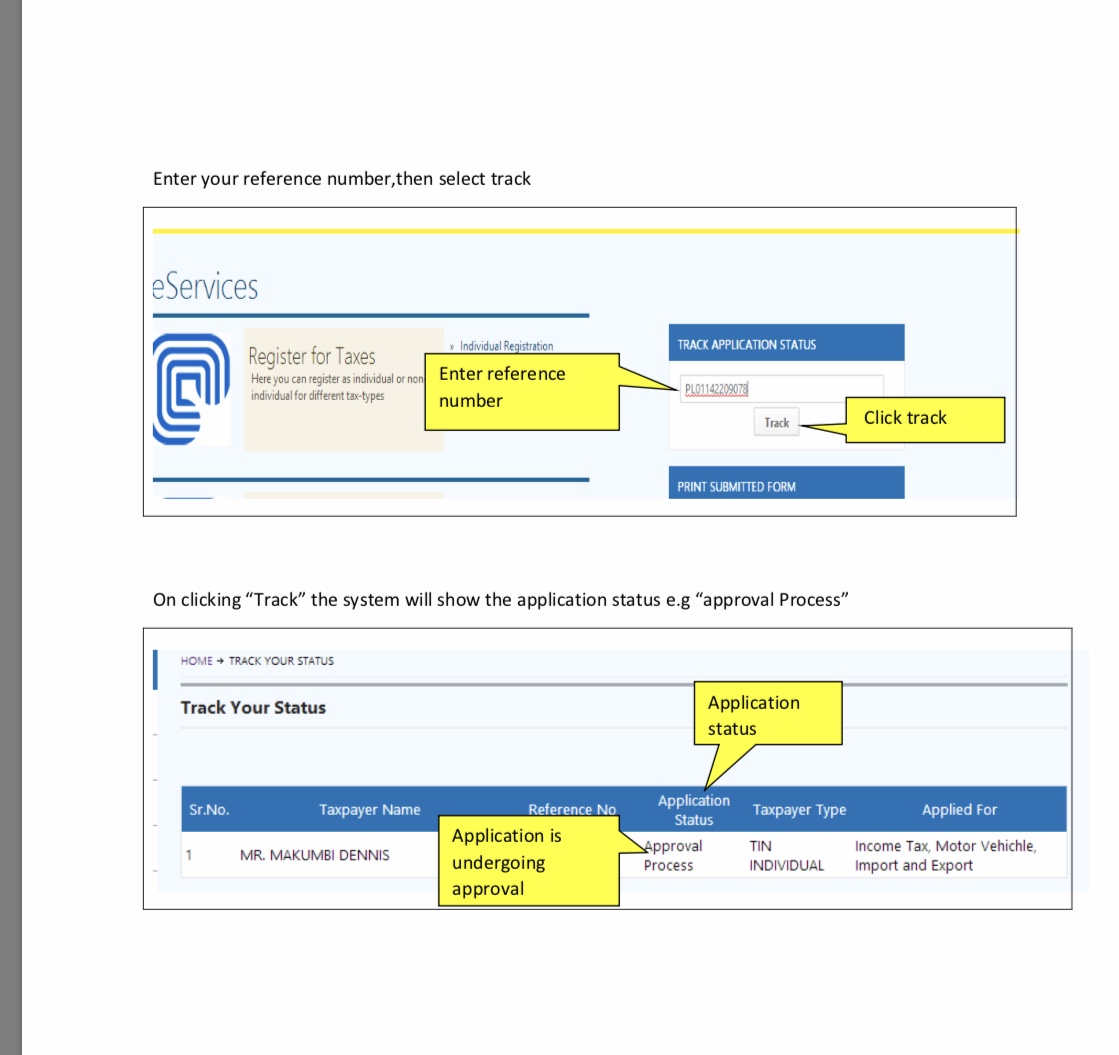 How to Track TIN Application Status Online in Uganda